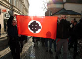 Manifestacja skrajnej prawicy. 11 listopada, Kraków.